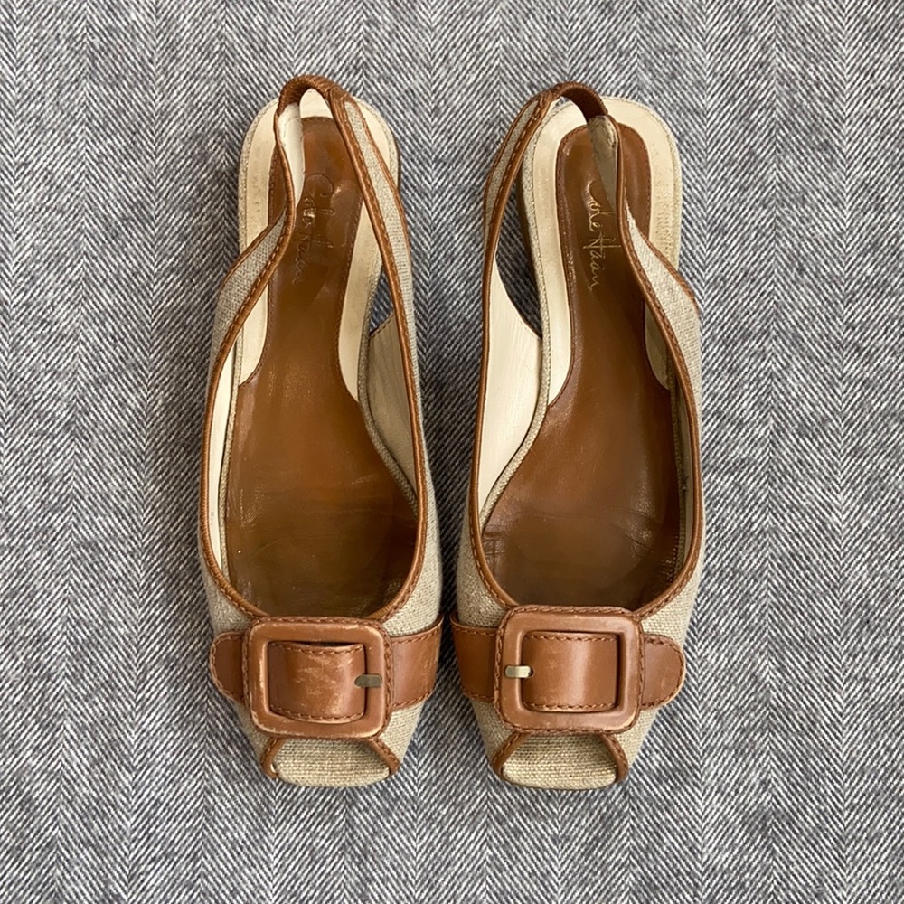 Cole Haan Peep Toe Slingbacks
